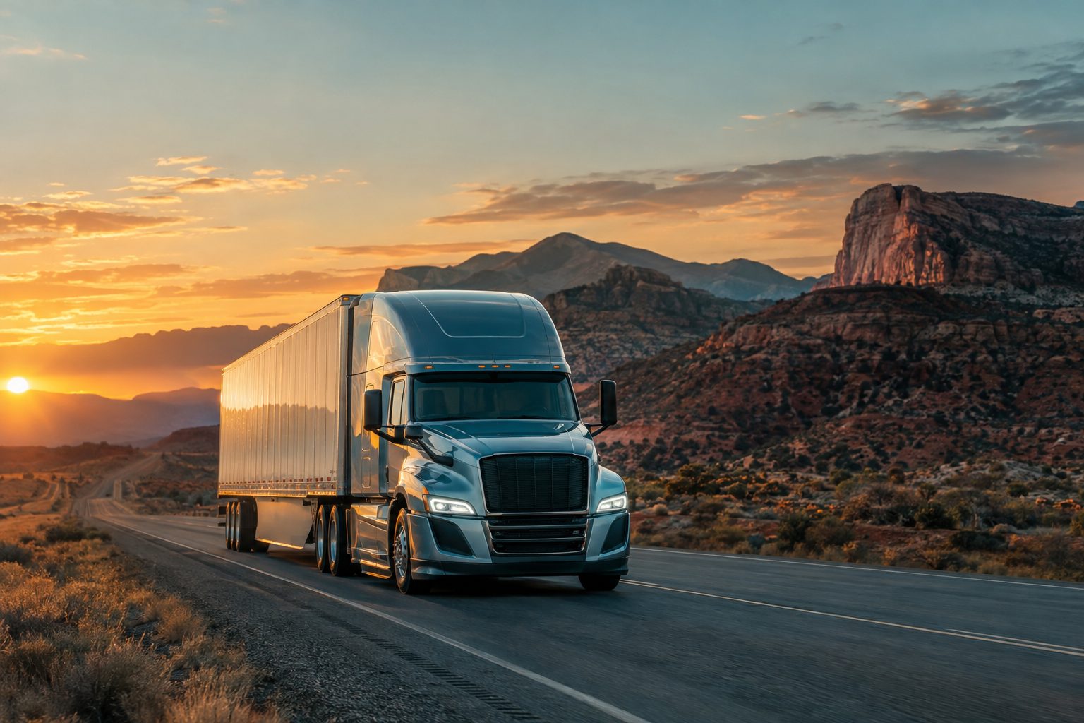 Truck on a Utah highway